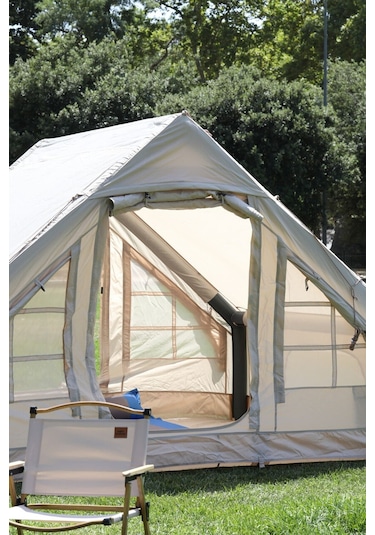 Şişme Kamp Çadırı 6-10 Kişilik Çadır Bej