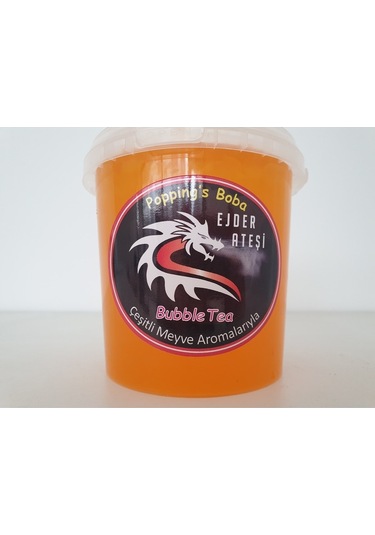 Ejder Ateşi Mango Aromalı Bubble Tea İncileri Popping Boba -Bubble Tea - Tapyoka İncileri 1 KG