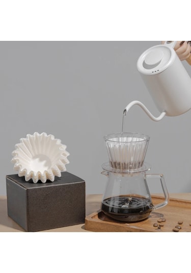 50pcs Pour Over Coffee Filter Papers 50 Sheets Fits B75 Coffee