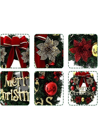 Wjtg Kapı Çelengi Noel Noel Dekorasyon Çelengi Noel Çelengi Noel Çelengi Çanlı Noel Çelengi Noel Dekoratif Çelengi 30c