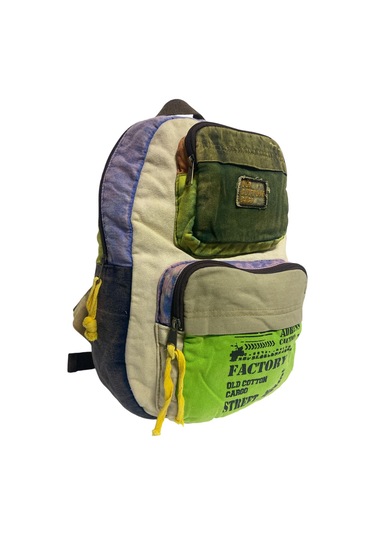 Kaliteli Tek Bölmeli Vintage Disayn Günlük Sırt Gezi Okul Seyahat Çantası Jannie Bag 27 Cm X 40 Cm Yeşil