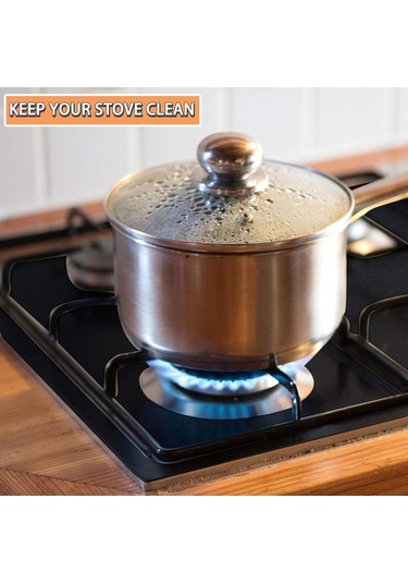 İsgstore Yıkanabilir Ocak Leke Önleyici Katlanır Folyo 4 Adet Ocak Yağ Koruyucu Folyo Yanmaz