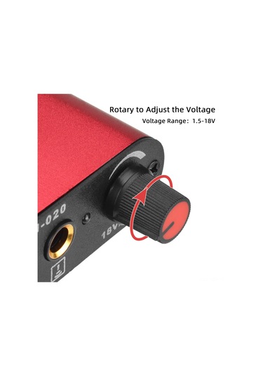 Yuntech01 Kompakt Mini Dövme Güç Kaynağı - 1.5-18v Ayarlanabilir Voltage Regülatörü, 1.5a Akım, 90-265v Giriş, Tüm Dövme Makineleriyle Uyumlu