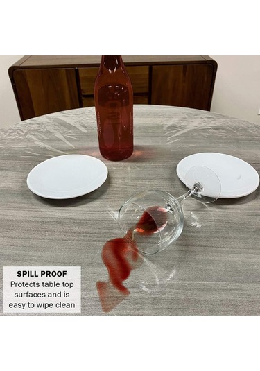 Youmex Transparent Pvc Round Table Cover - 72r Size Suitable For 57-68 Inch Tables Diğer