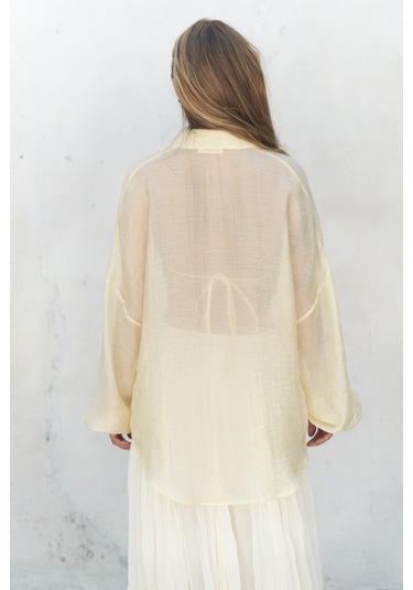 Lyra Oversize Sarı Gömlek sarı