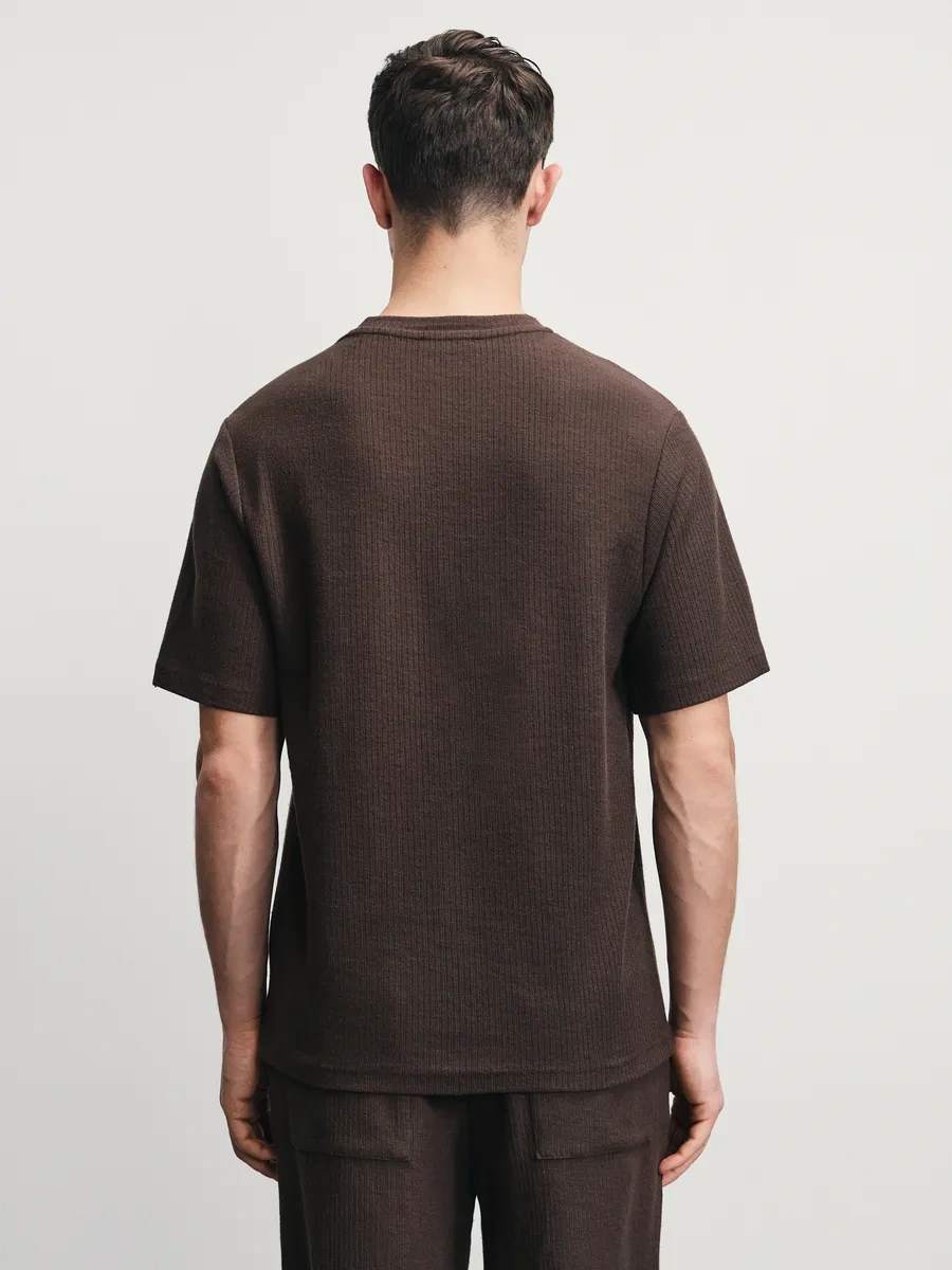 Zarına Yaz İçin Temel Eşofman Tişörtü 412235447 Koyu Kahverengi