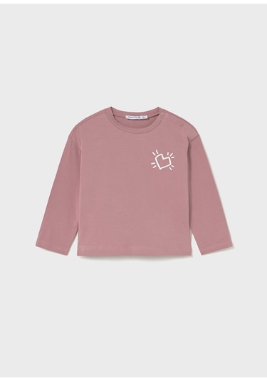 Mayoral Sırt Baskılı Kız Çocuk T-shirt 2079 Pembe