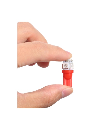 Padalink T10 Taban 12v 1w 5 Led Araba Lambası, Kırmızı Işık, 10 Adet Paket - Yüksek Parlaklık Ve Uzun Ömürlü