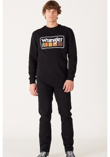 Wrangler Erkek Sweatshirt Siyah