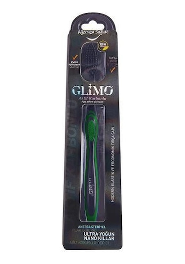 Glimo Aktif Karbonlu Yeşil Ağız Bakım Diş Fırçası