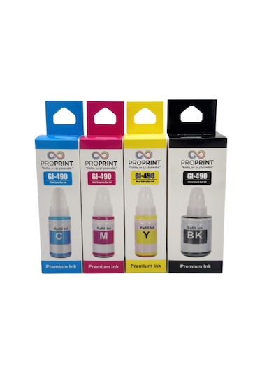 Proprint Canon G2400 4 Renk Mürekkep 135 Ml - 70 Ml Gı-490