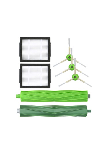 Fosenze İrobot Roomba İ7/i7+ E5 E6 E7 Yedek Parça Seti - 3 Yan Fırça + 2 Filtre + 2 Ana Fırça