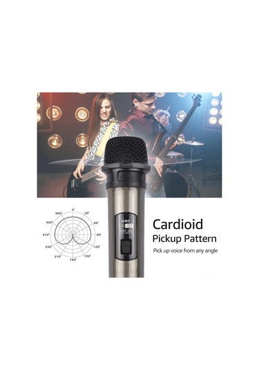 Springsun Kablosuz El Mikrofonu - Uhf Alıcılı, 50m Menzilli, Profesyonel Ses Kalitesi