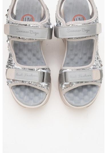Arthur Gri Payet Bantlı Kalın Taban Kadın Spor Sandalet Gri - Gri