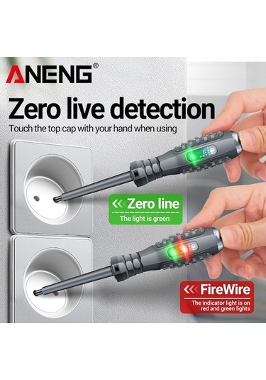 Moly 2 Adet Kelime/çapraz Elektrik Test Cihazı Tornavida Kalem Seti Ev Elektrikçi Araçları