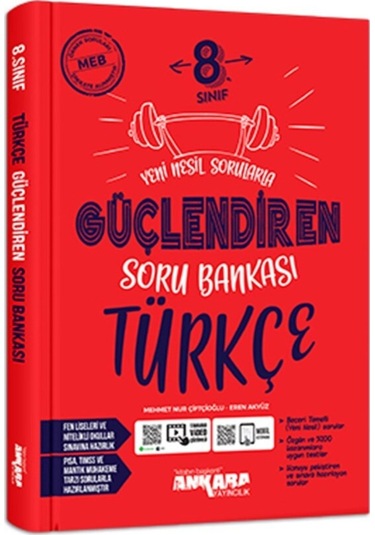 Ankara Yayınları 8. Sınıf Matematik Türkçe Fen Bilimleri Inkılap Güçlendiren Soru Bankası 4 Lü Set
