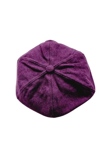 Uniquetrenders Kadın Arkadan Lastikli Kışlık Baretta Şapka Mor