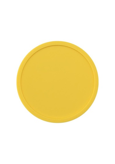 Sarı Silikon Bardak Yuvarlak 10cm Kalın Yalıtımlı Coaster İçecek Kupası Kahve Altlığı Sarı