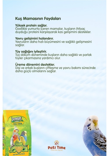 Kuş Maması Yumurtalı Zengin İçerik 100 Gr