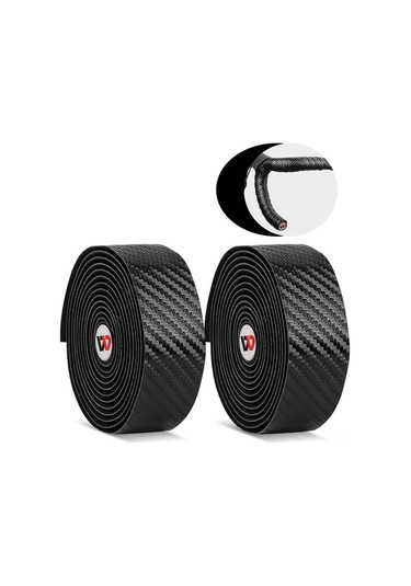 Hombey Siyah Yol Bisikleti El Tutamak Bandı, Pu+eva Malzeme, Kaymazsız Ve Nefesli, 2 Adet, Bisiklet Spor Aksesuarı Siyah