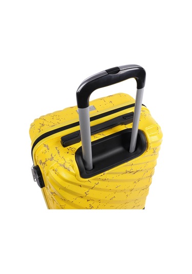 Wexta Wx-300 Baskılı Sarı Kabin Boy Valiz Sari