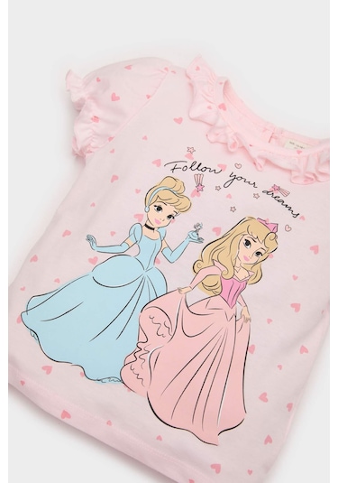 DeFacto Kız Bebek Disney Prenses Pijama Takımı Kısa Kollu Penye Üst Beli Lastikli Uzun Alt E1546A525SMPN436 Pembe DeFacto Kız Bebek Disney Prenses Pijama Takımı Kısa Kollu Penye Üst Beli Lastikli Uzun Alt E1546A525SMPN436 Pembe