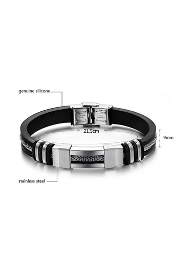 Ehediye Chavin Burgu Çelik Kauçuk Çelik Erkek Bileklik Dd94 Çok Renkli