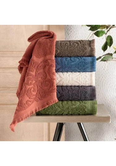 Maxstyle Alara Jakarlı 50x90cm Havlu Haki Haki