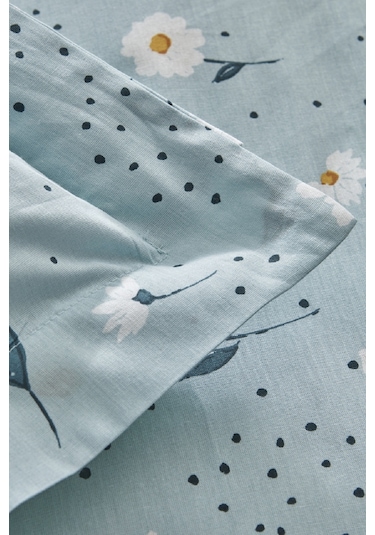 Karaca Home Daisy %100 Pamuk Çift Kişilik Nevresim Takımı Mint M 200.22.08.0034 Mint