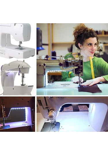 Ximistore9 Sewing Machine Led Aydınlatma Şeridi 5v 2835 Model Su Geçirmez 300mm Dürtme Anahtarlı Kolay Kurulum Çok Amaçlı Işık Kaynağı