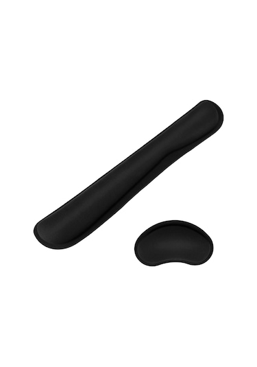 Bilek Desteği Mouse Pad Klavye Bilek Desteği Seti Hafızalı,siyah