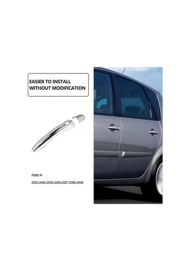 Scenic 2 Iı 2003-2009 İçin Krom Kapı Kolu Kapağı Trim Kapağı - Oto Aksesuarları - Kaiyi