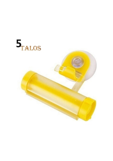 Sarı Talos Tüp Sıkacağı Sarma Tutucu Diş Macunu Kolay Dağıtıcı Banyo Sarı