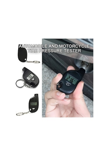 Hightower 1 Adet Dijital Göstergeli Araç Lastik Basınç Ölçer Pille Çalışan Taşınabilir Tüm Araçlarla Uyumlu