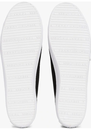 Tommy Hilfiger Kadın Canvas Metalik Siyah Sneaker Çok Renkli