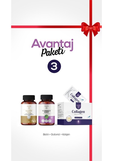 Erbatab Avantaj Paketi 3 (Kollajen, Biotin, Dulavratotu)