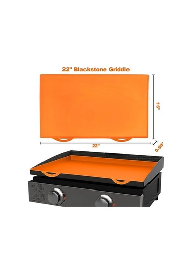 Ulzyvf Turuncu Silikon Örtü Matı, Izgara Desenli 22 İnç Blackstone Gp Turuncu