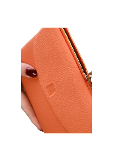 Mft Leather Hakiki Deri Kadın Cüzdan Beauty 3467 Flother Mat Turuncu