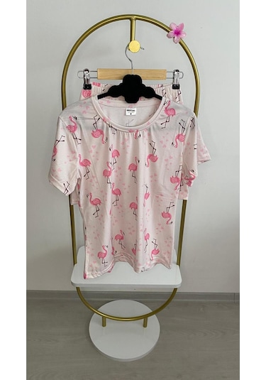 Filamingo Şortlu Kısa Kollu Pijama Takımı Pembe