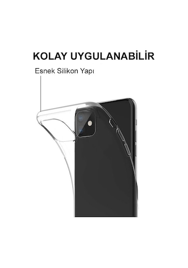 iPhone Uyumlu 6S 1mm Silikon Şeffaf Kapak