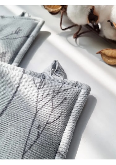 Emılıy Home Pamuklu Tutacak Seti 391298337 Gri