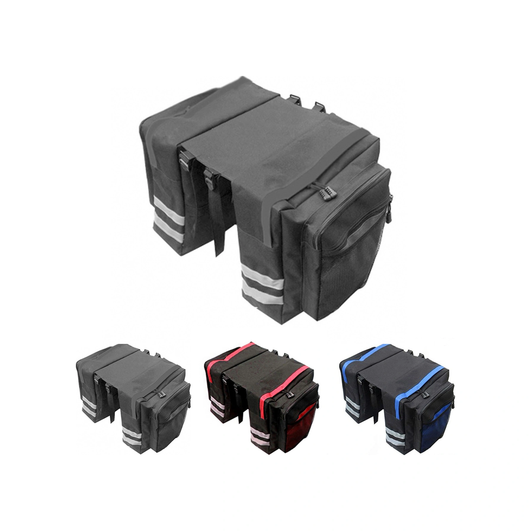 Youtek Bisiklet Arka Raf Çantası, 30l Kapasite, İki Yan Cep, Su Geçirmez Oxford Kumaş, Gece Görünürlüğü Reflektörlü, Yüksek Dayanıklı Taşıma Çantası Siyah