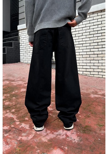 Flaw Basic Baggy Jean Siyah-28419 Siyah
