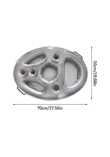 Teltree Pvc Taşınabilir Yüzen Buzluk - Yeşil Renk, Parti Ve İçecek Tutucu, Çok Amaçlı Buz Tepsisi