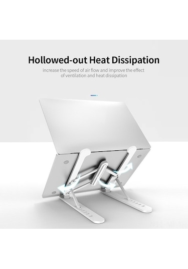 Didadodo 6 Seviyeli Taşınabilir Dizüstü Standı - 11-17 İnç Laptop/tablet İçin Soğutmalı Pembe