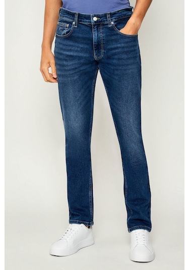 Tommy Hilfiger Erkek Jean Pantolon Mavi