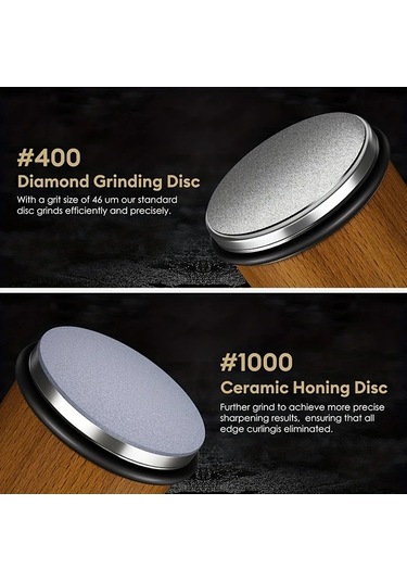 Xuweiwei Rotary Bileme Aleti Siyah Elmas 400 1000 Manyetik Bicak Tutucu 15 Ve 20 Açılı Profesyonel Mutfak Bileyici Tası Tasınabilir Dayanıklı Hediye