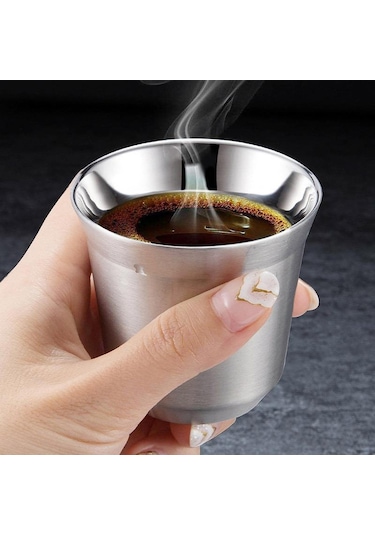 Suntek Çift Duvarlı Kahve Kupa Yalıtımlı Çay Bardağı Plakalı S