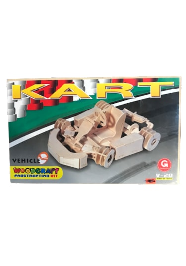 3d Ahşap Puzzle Yarış Arabası Go Kart
