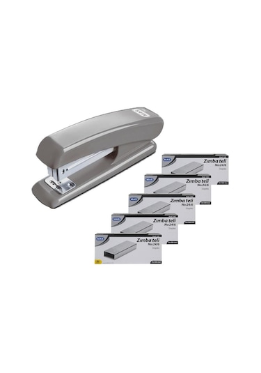 Mas 758 Zımba Makinesi 24/6 Gri + 5 Adet Zımba Teli